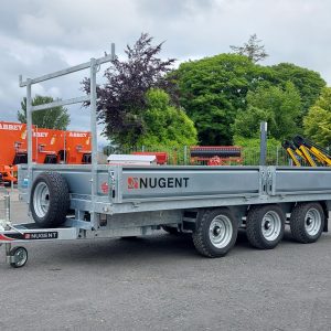 Nugent 14FT Tri-Axle Flat Bed Trailer