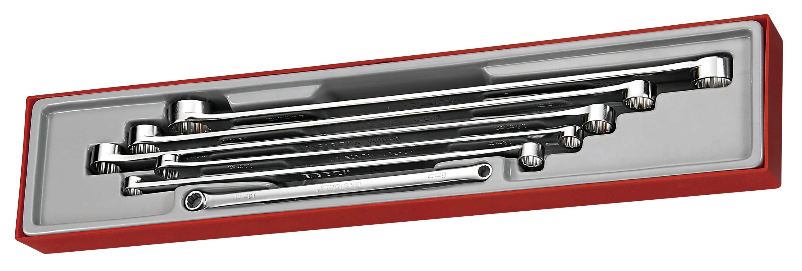 6 PIECE EXTRA LONG DOUBLE RING SPANNER SET