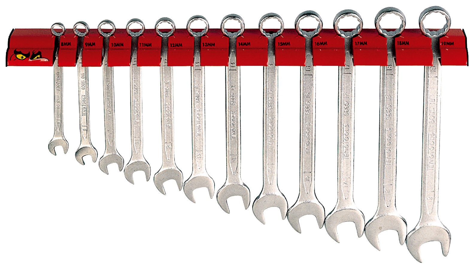 12 PIECE METRIC COMBINATION SPANNER RACK