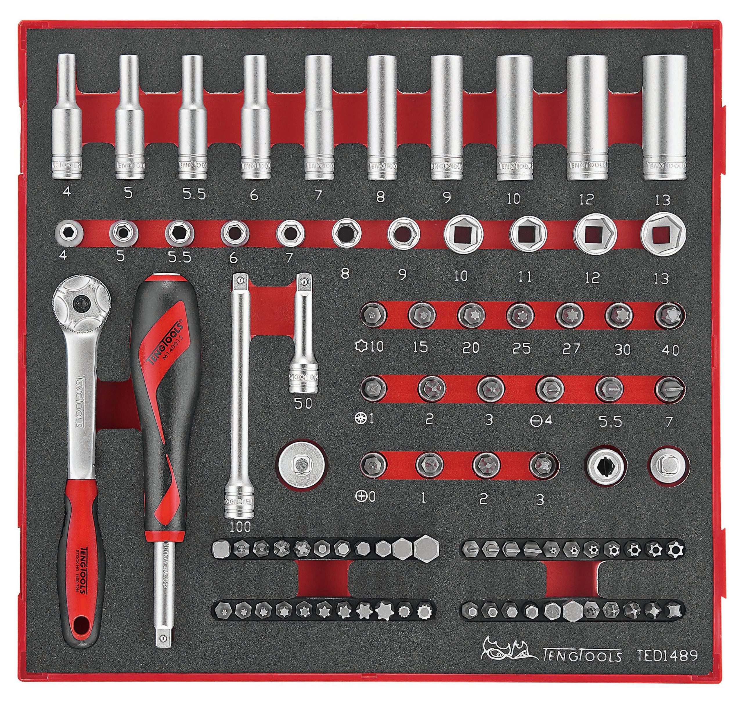 1/4" 89 PIECE DRIVE SOCKET SET