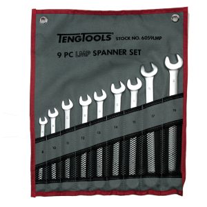 9 PIECE LONG COMBINATION SPANNER SET