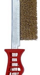 Plastic Handle Brass Coated Wire Brush