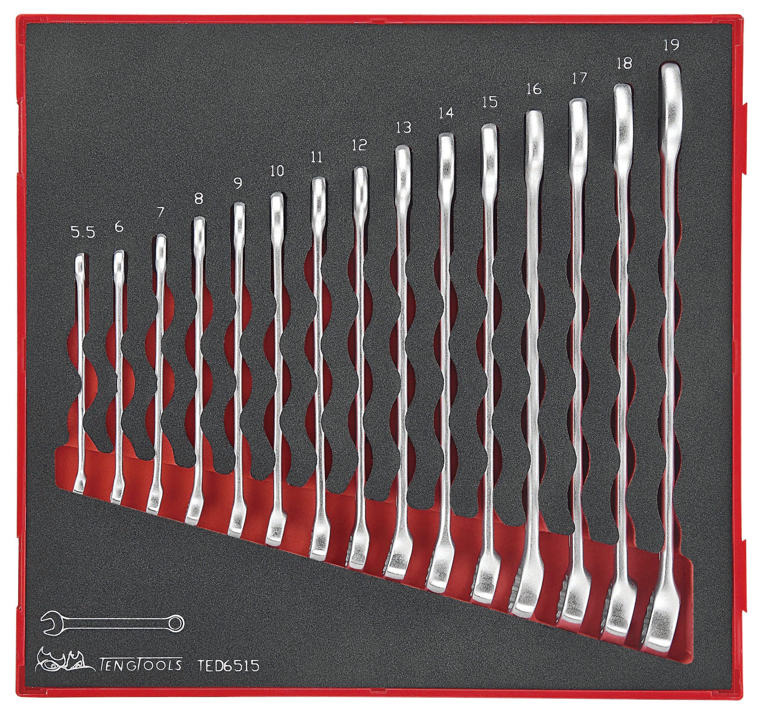 15 PIECE METRIC COMBINATION SPANNER SET