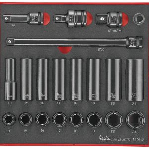 21 PIECE 1/2" DRIVE IMPACT SOCKET SET