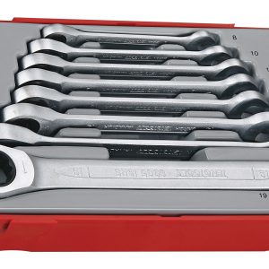 8 PIECE 72 TEETH RATCHETING SPANNER SET