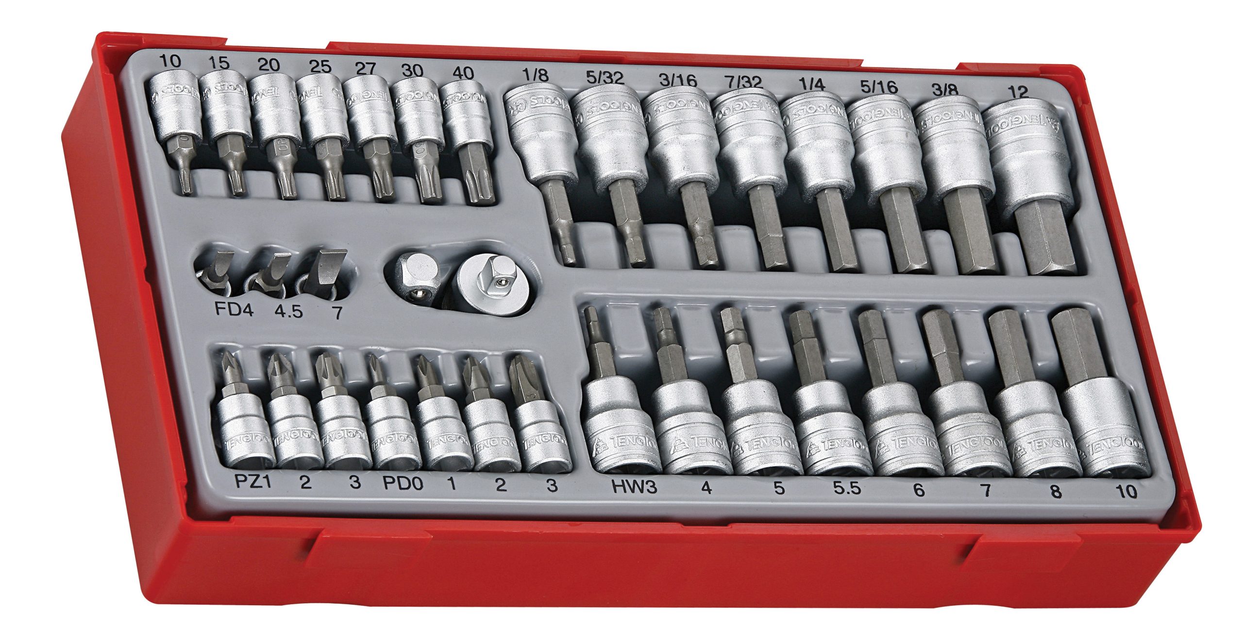 35 PIECE 1/4"-3/8" DRIVE SOCKET SET