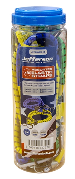 10 Piece Assorted Elastic Straps