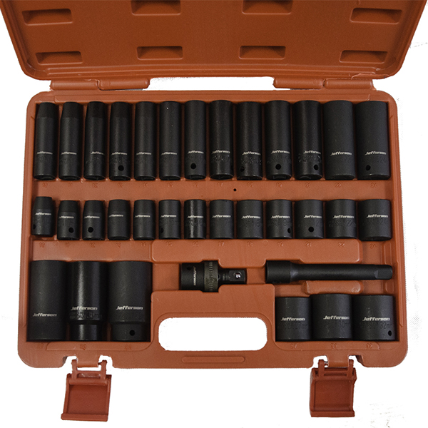 34 Piece 1/2" Impact Socket Set