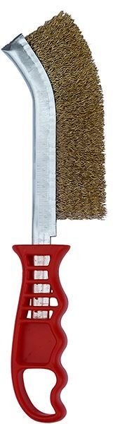 Plastic Handle Brass Coated Wire Brush