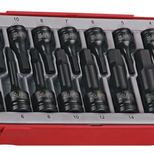 15 PIECE 3/8"-1/2" DRIVE IMPACT HEX BIT SET