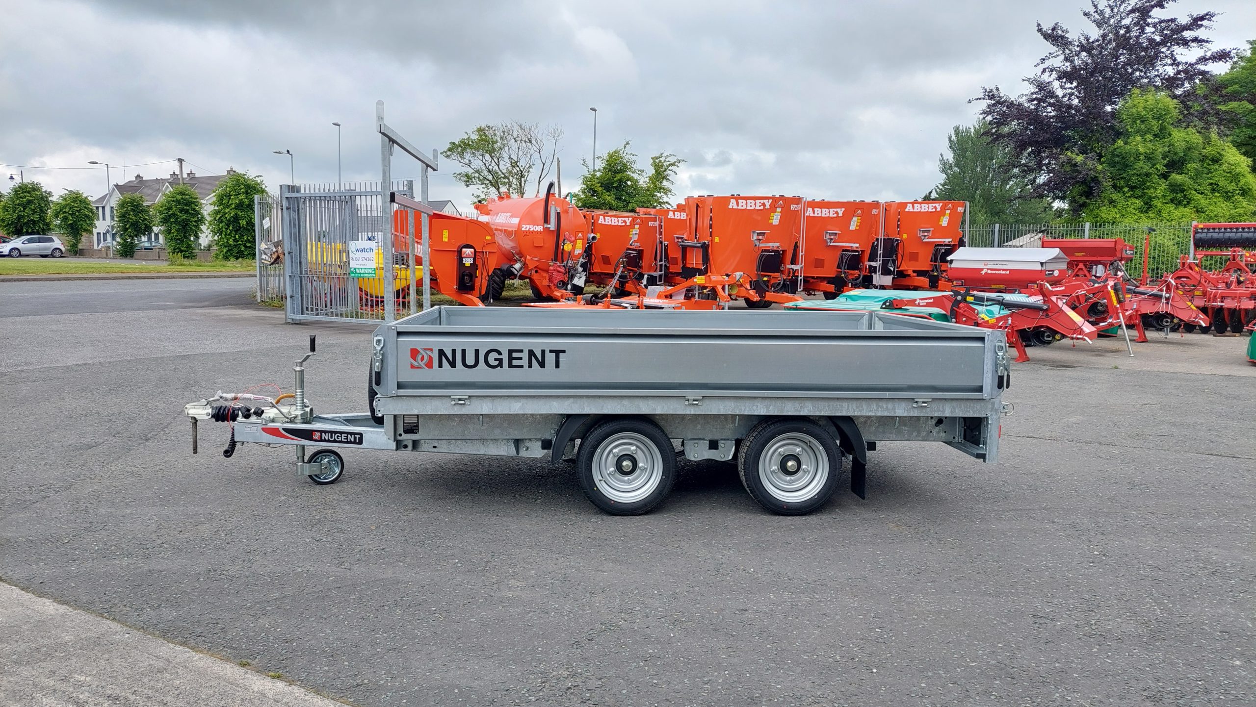 Nugent 12FT Tandem Axle Flat Bed Trailer - Image 2
